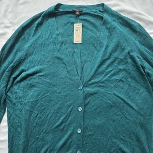 Ann Taylor Teal Button Front Cardigan Sweater Women’s XXL NWT